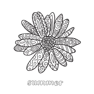 Karalama desenli çiçek