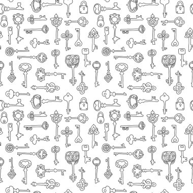 vintage tuşları ile Seamless Modeli