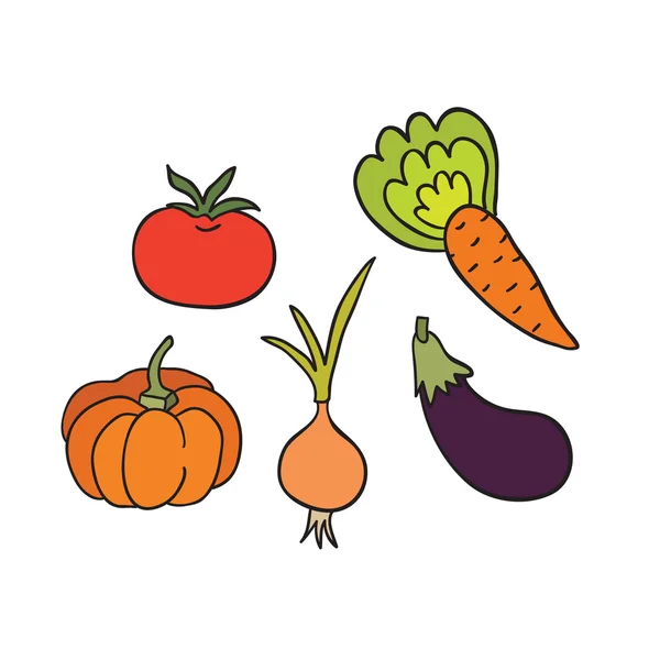 Conjunto de verduras — Vector de stock