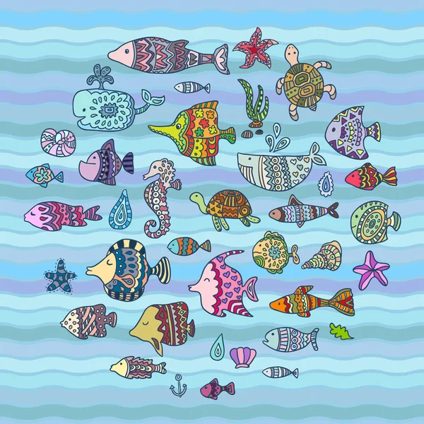 矢量海洋动物 — 图库矢量图片