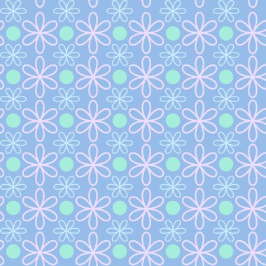 Soyut çiçek desen duvar kağıdı. Vektör çizim. Sorunsuz arka plan.