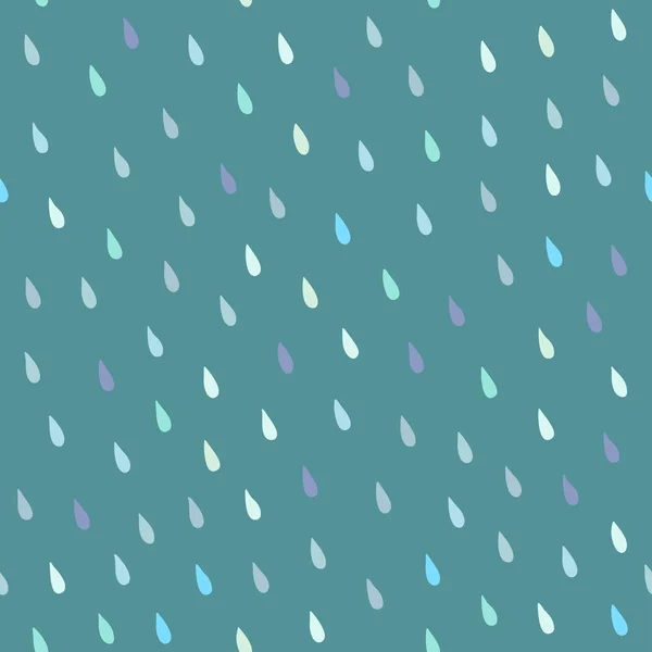 Vector rain drops seamless pattern — Stock Vector