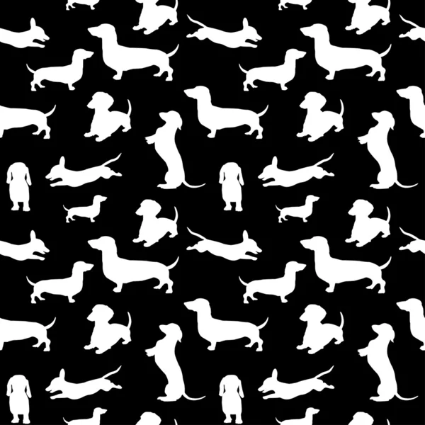 Seamless pattern with dogs — Stock Vector