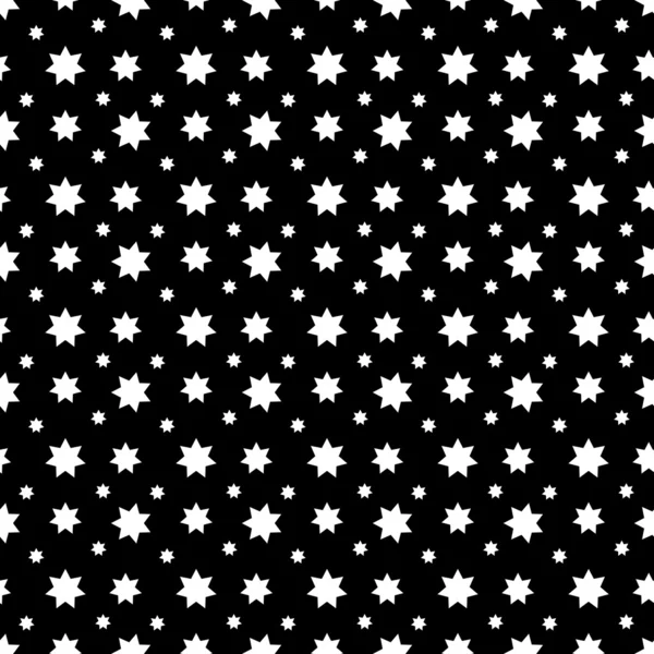 Streszczenie czarny i biały wzór z gwiazd — Wektor stockowy