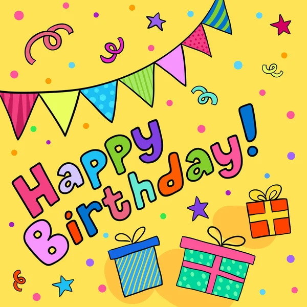 Happy birthday card — Stock Vector