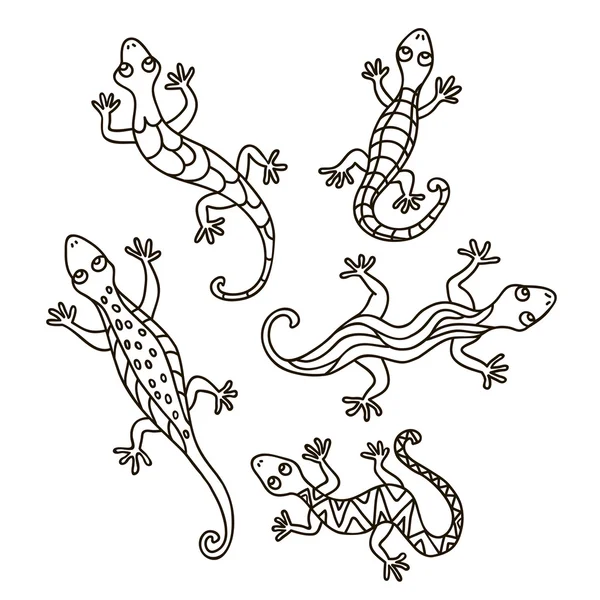 Lézards décoratifs — Image vectorielle