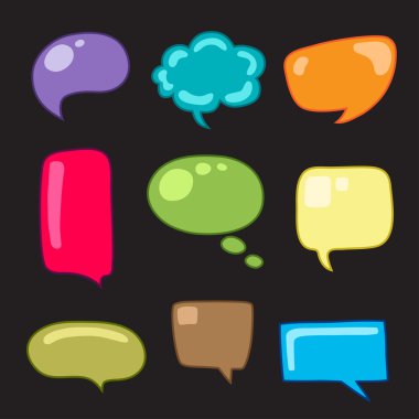 Soyut vektör konuşma kabarcıklar Set