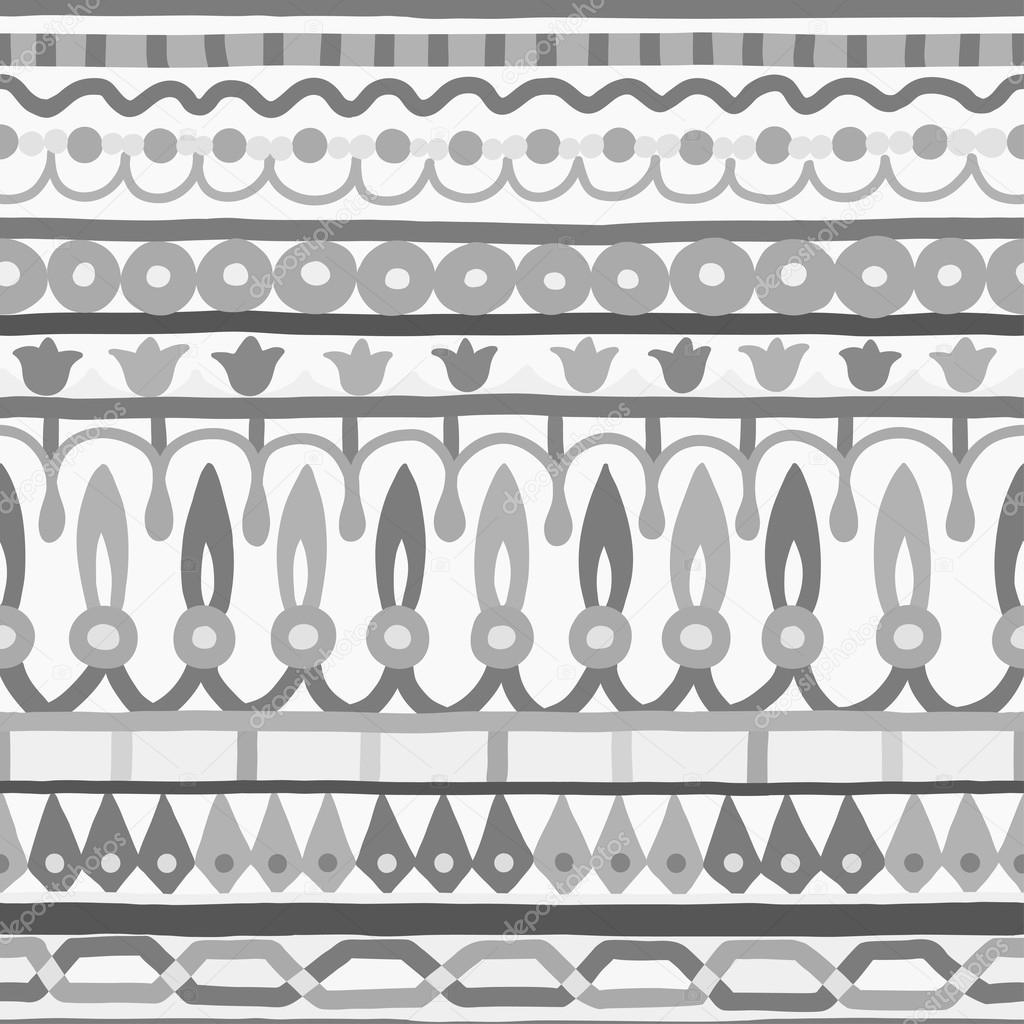 Ethnic seamless stripe pattern. Vector illustration for your cute design. Borders and frames.