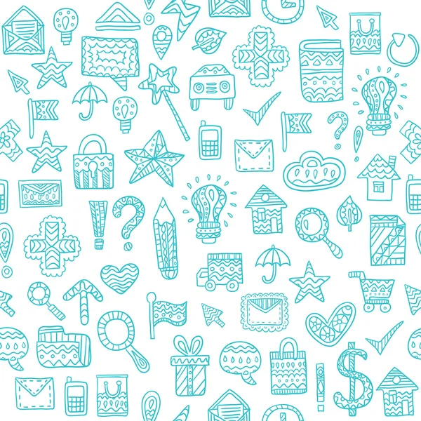 Seamless pattern Icons. Vector illustration — Stock Vector