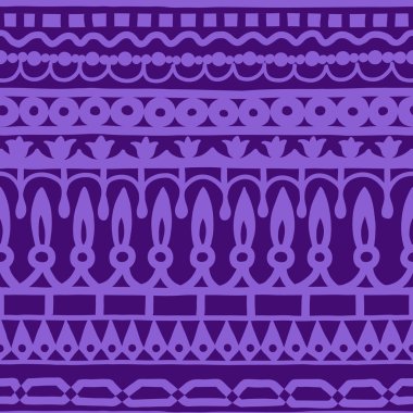 Etnik sorunsuz desenli. Vektör çizim şirin tasarımınız için. Kenarlıklar ve çerçeveler.