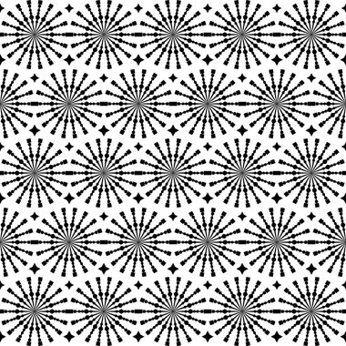 Abstract geometric seamless pattern. Black and white style pattern with circle and line. Endless texture for wallpaper, fill, web page background, surface texture. clipart