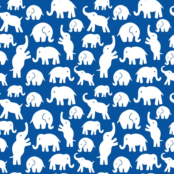 Modèle vectoriel sans couture avec des éléphants. Peut être utilisé pour le textile, fond de site Web, couverture de livre, emballage . — Image vectorielle