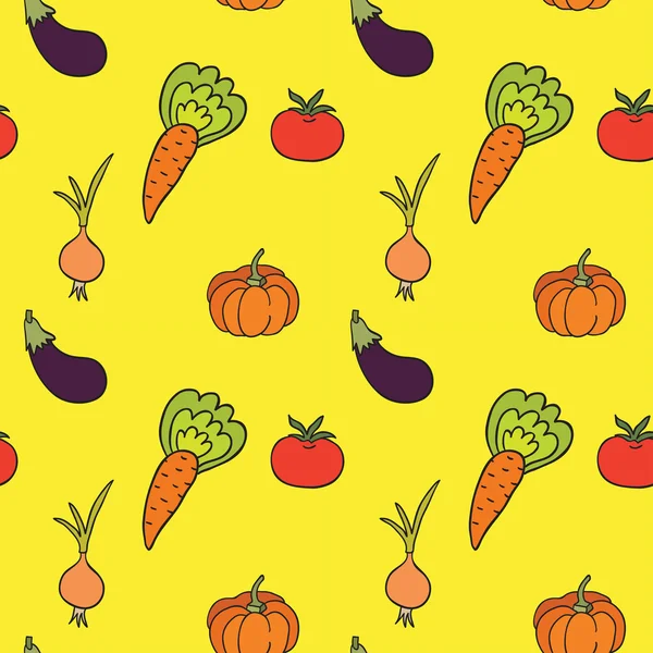 Vegetables pattern — Stock Vector