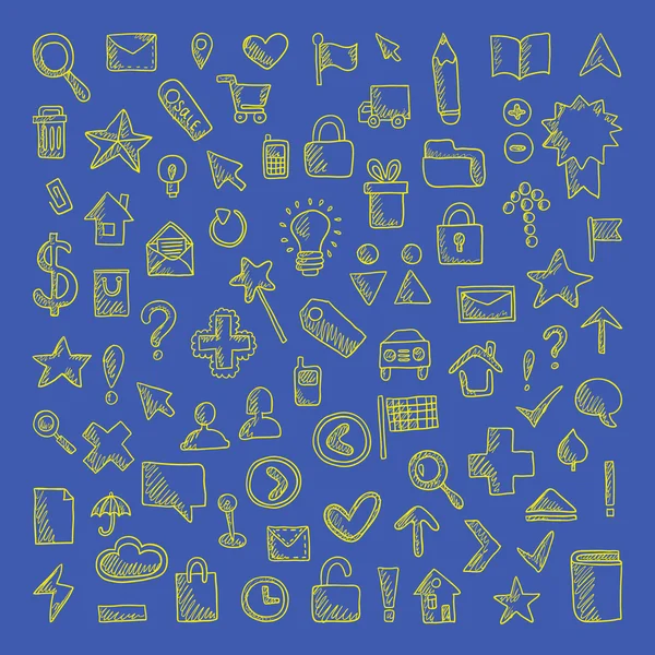 Conjunto de iconos de vectores Doodle — Archivo Imágenes Vectoriales