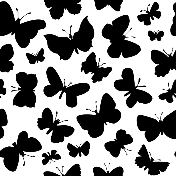 Patrón sin costuras con mariposas — Vector de stock