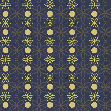 Soyut çiçek desen duvar kağıdı. Vektör çizim. Sorunsuz arka plan.