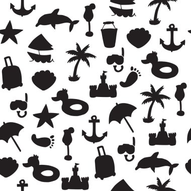 vektör beach desen yaz için