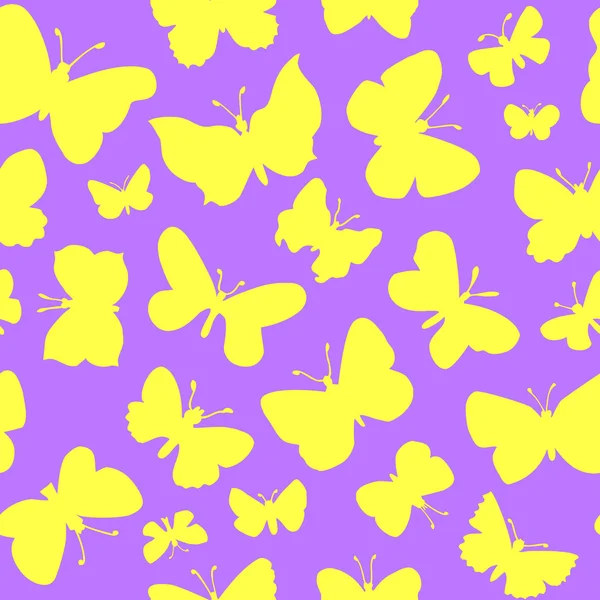 Kelebeklerle kusursuz desen — Stok Vektör