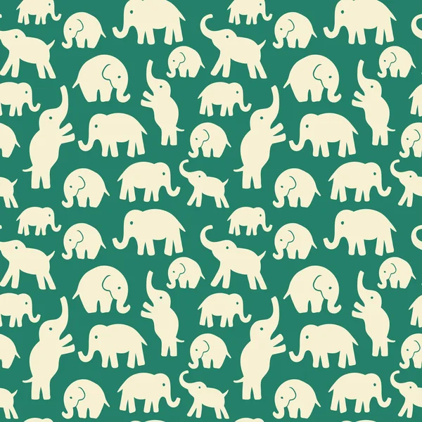 Modèle vectoriel sans couture avec des éléphants. Peut être utilisé pour le textile, fond de site Web, couverture de livre, emballage . — Image vectorielle