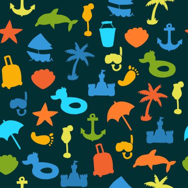 vektör beach desen yaz için