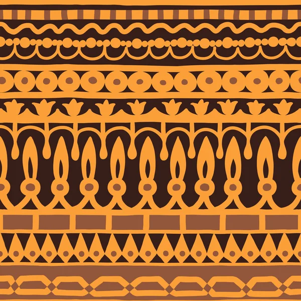 民族のシームレスなストライプ パターン。かわいいデザインのベクトル図です。ボーダーとフレーム. — ストックベクタ