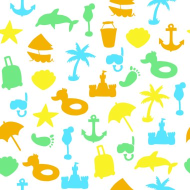 vektör beach desen yaz için
