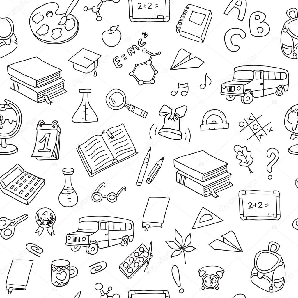 Back to School. Seamless vector pattern