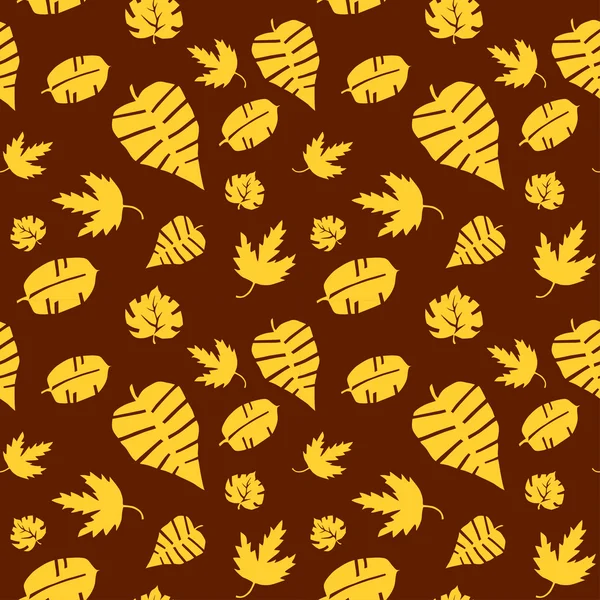 Modèle vectoriel sans couture avec des feuilles — Image vectorielle