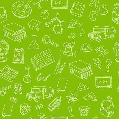 Okula dönüş. Sorunsuz vektör desen