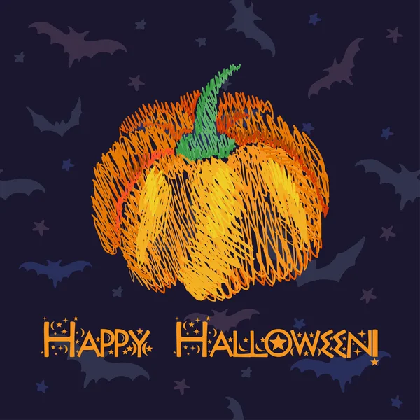 Glad halloween. Vektorillustration. — Stock vektor