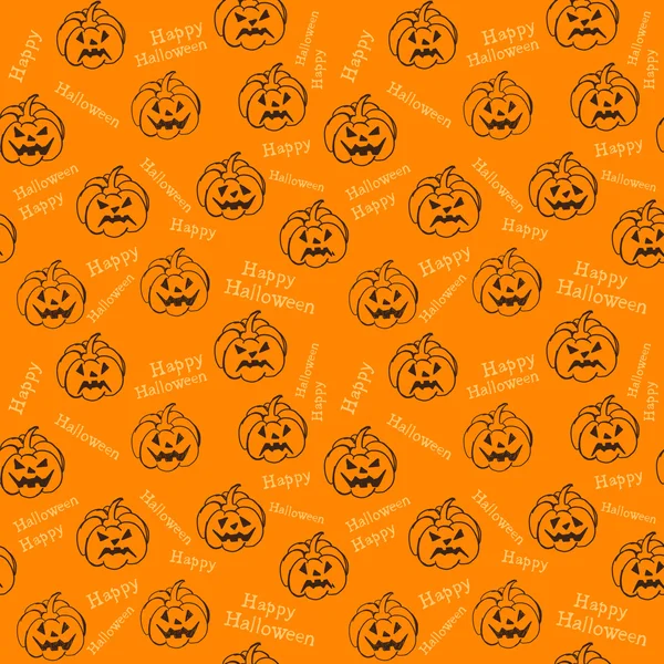 Fondo de Halloween con calabazas — Vector de stock