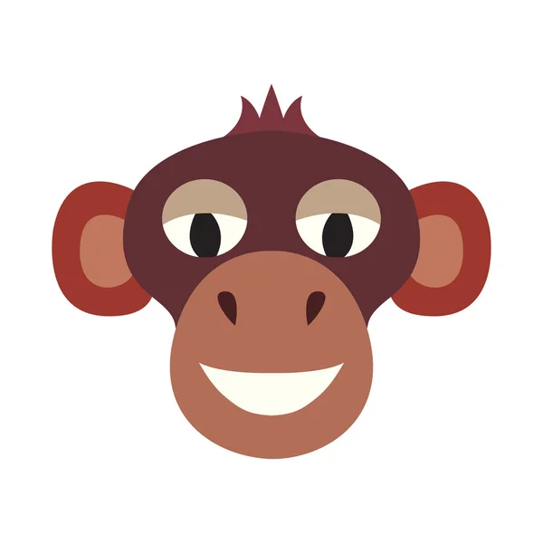 Monkey head - vector illustration — Stock Vector