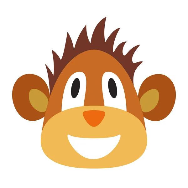 Cabeça de macaco - ilustração vetorial — Vetor de Stock
