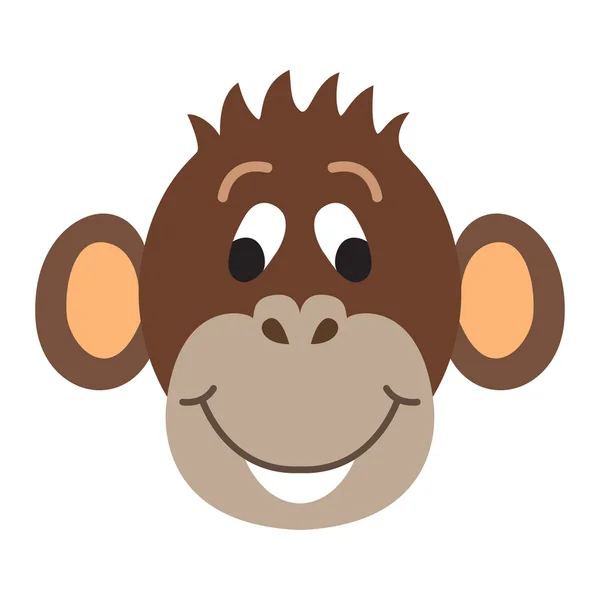 Monkey head - vector illustration — Stock Vector