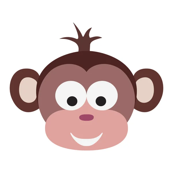 Monkey head - vector illustration — Stock Vector