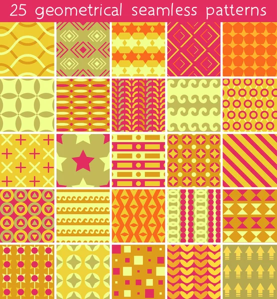 25 seamless pattern. Vector seamless pattern. — Stok Vektör