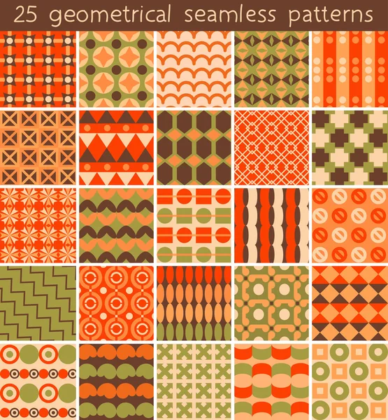 25 seamless pattern. Vector seamless pattern. — ストックベクタ