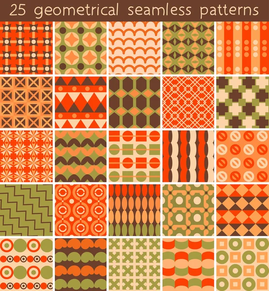 25 seamless pattern. Vector seamless pattern. — Stok Vektör