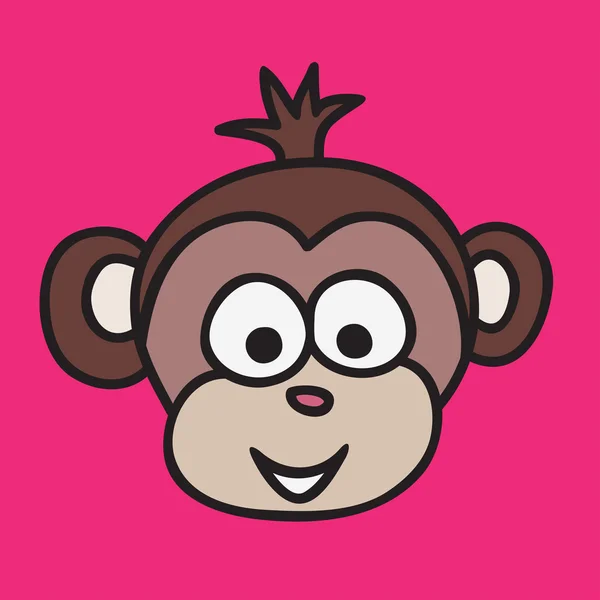 Monkey head - vector illustration. Beautiful vector design. — Stock Vector