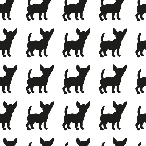 Nahtloses Muster mit Hundesilhouetten. Vektor-Hintergrund für Ihr Design. — Stockvektor