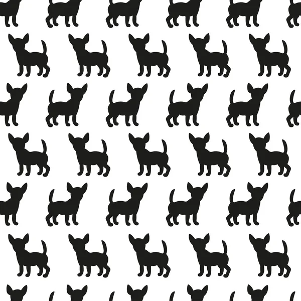 Seamless pattern with dog silhouettes. Vector background for your design. — Stock Vector