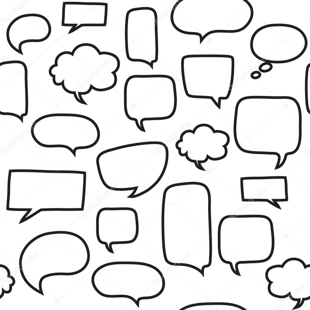 Seamless pattern with speech bubbles. Beautiful vector design.