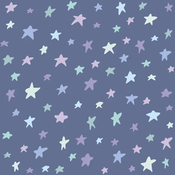 Nahtloses Muster mit Nachthimmel und Sternen. — Stockvektor