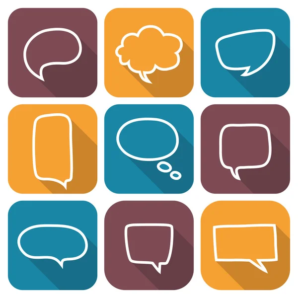 Set of Speech Bubble Icons With Shadows For Your Design. — Stock Vector