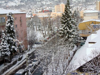 Romanya 'nın Baia Mare kentinde kış
