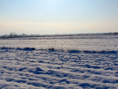 Maramures ilçesinde kış manzarası