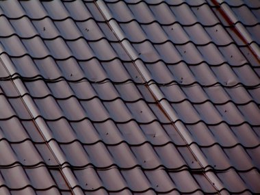 Maramures 'da bir evin çatısında.