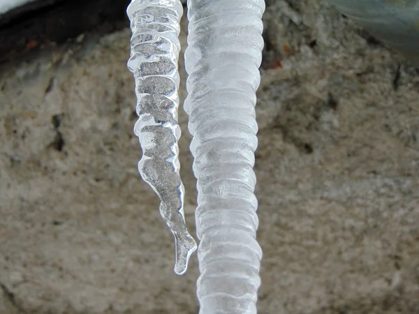 Eiszapfen Winter Baia Mare — Stockfoto