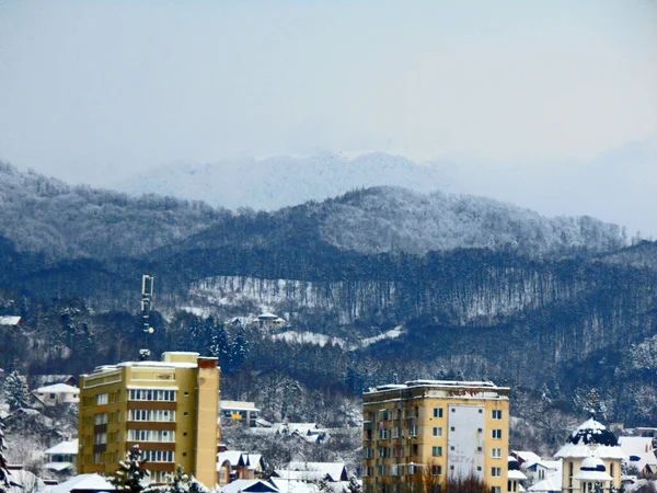 Зима Місті Бая Маре Румунія — стокове фото