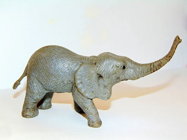 Игрушка Слона Изолирована Белом — стоковое фото